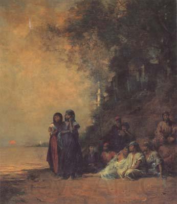 Eugene Fromentin Eqyptian Women on the Edge of the Nile (san12) Spain oil painting art
